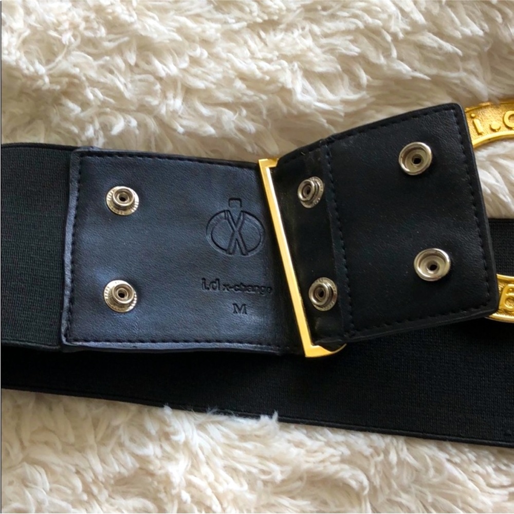 SEXY BLACK BELT I.D. GOLD elastic belt - Picture 8 of 8